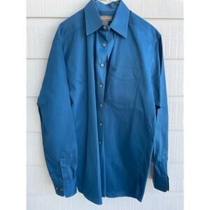 ARIAT men's solid twill classic fit long sleeve LT blue